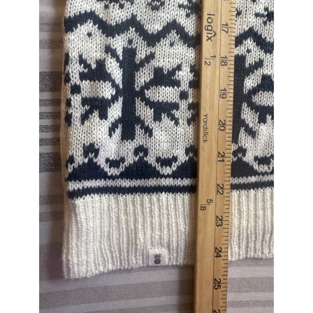 Simply Southern Women Weekend Fair Isle Gondola Winter Knit Sweater White L/XL - Picture 5 of 7